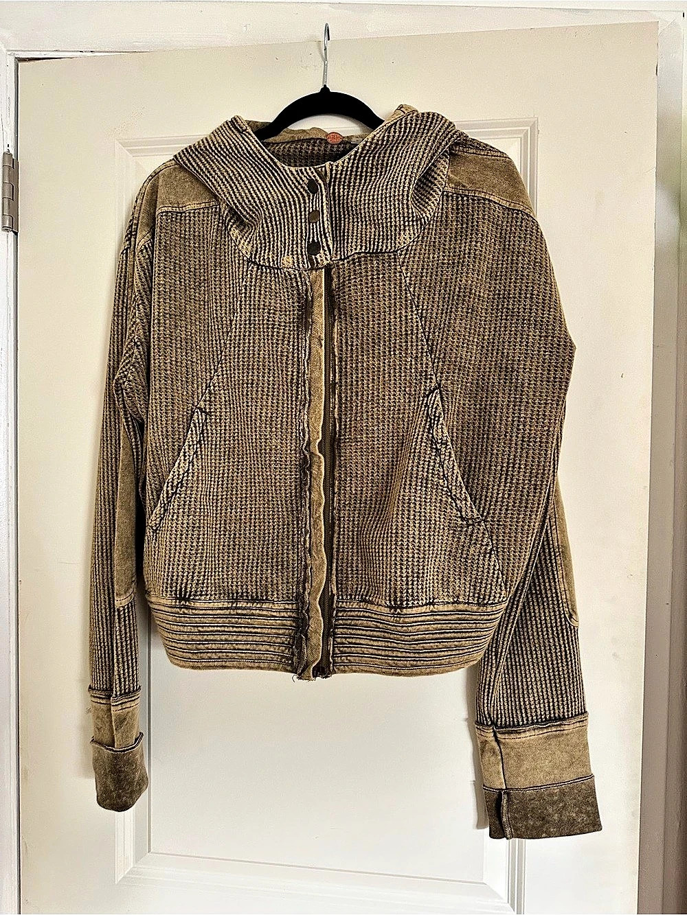 Free People FP One Mason Hoodie Utility Jacket Olive Green Small